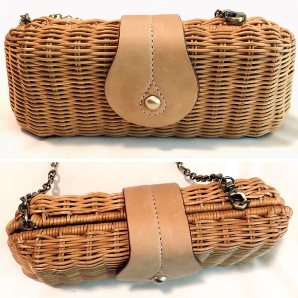 wicker clutch purse